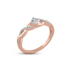 Thumbnail Image 1 of Multi-Diamond Promise Ring 1/5 ct tw Princess & Round-cut 10K Rose Gold