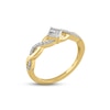 Thumbnail Image 2 of Princess-Cut Diamond Quad Promise Ring 1/5 ct tw 10K Yellow Gold