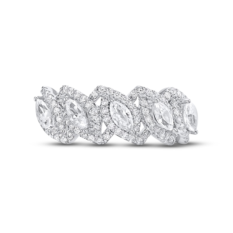 Lab-Created Diamonds by KAY Marquise-Cut Links Ring 1 ct tw 14K White Gold