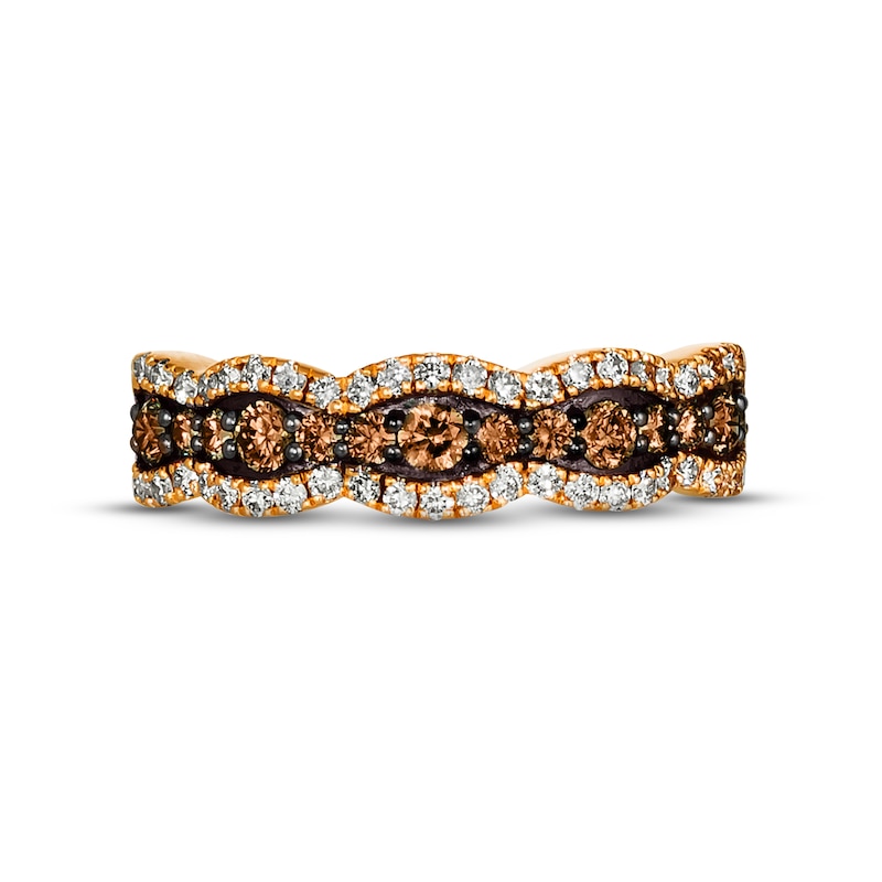 Main Image 4 of Le Vian Chocolate Waterfall Diamond Ring 7/8 ct tw 14K Strawberry Gold