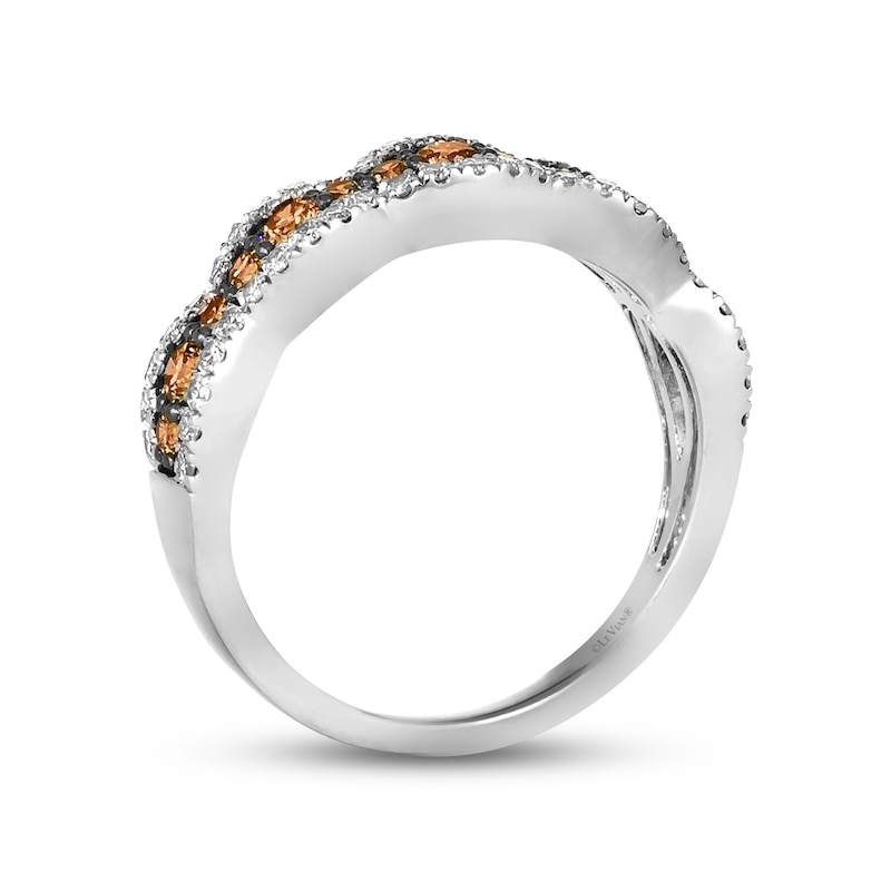 Main Image 2 of Le Vian Chocolate Waterfall Diamond Ring 7/8 ct tw 14K Vanilla Gold