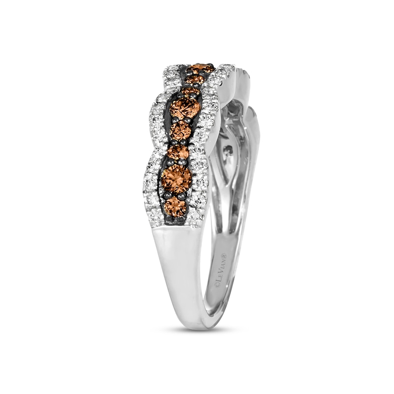 Main Image 3 of Le Vian Chocolate Waterfall Diamond Ring 7/8 ct tw 14K Vanilla Gold