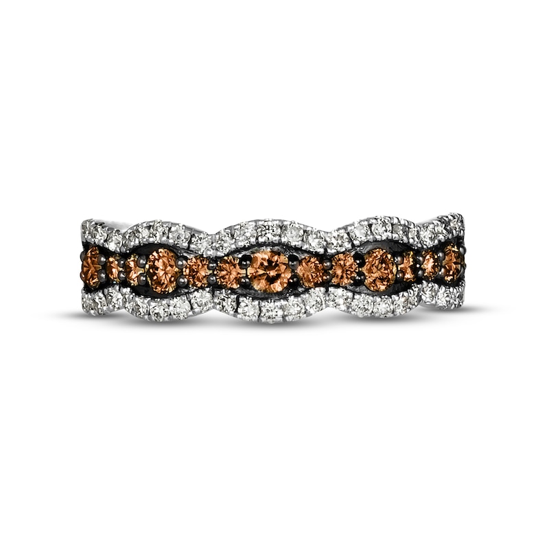 Main Image 4 of Le Vian Chocolate Waterfall Diamond Ring 7/8 ct tw 14K Vanilla Gold