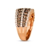 Le Vian Chocolate Waterfall Diamond Ring 1-5/8 ct tw 14K Strawberry Gold