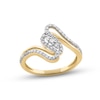 Thumbnail Image 1 of Diamond Swirl Bypass Ring 1/3 ct tw Round-cut 10K Yellow Gold