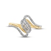 Diamond Swirl Bypass Ring 1/3 ct tw Round-cut 10K Yellow Gold