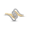 Thumbnail Image 3 of Diamond Swirl Bypass Ring 1/3 ct tw Round-cut 10K Yellow Gold
