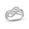 Thumbnail Image 1 of Diamond Three-Stone Ring 1/2 ct tw Round-cut 10K White Gold