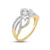 Thumbnail Image 1 of Diamond Three-Stone Ring 1/2 ct tw Round-cut 10K Yellow Gold