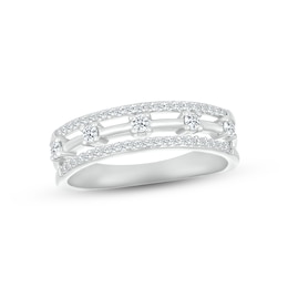 Diamond Stack Ring 1/4 ct tw Round-cut 10K White Gold