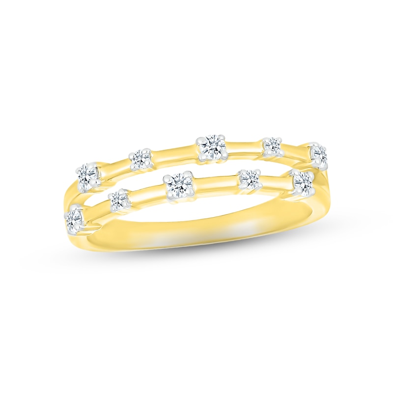 Main Image 1 of Diamond Stack Ring 1/4 ct tw Round-cut 10K Yellow Gold