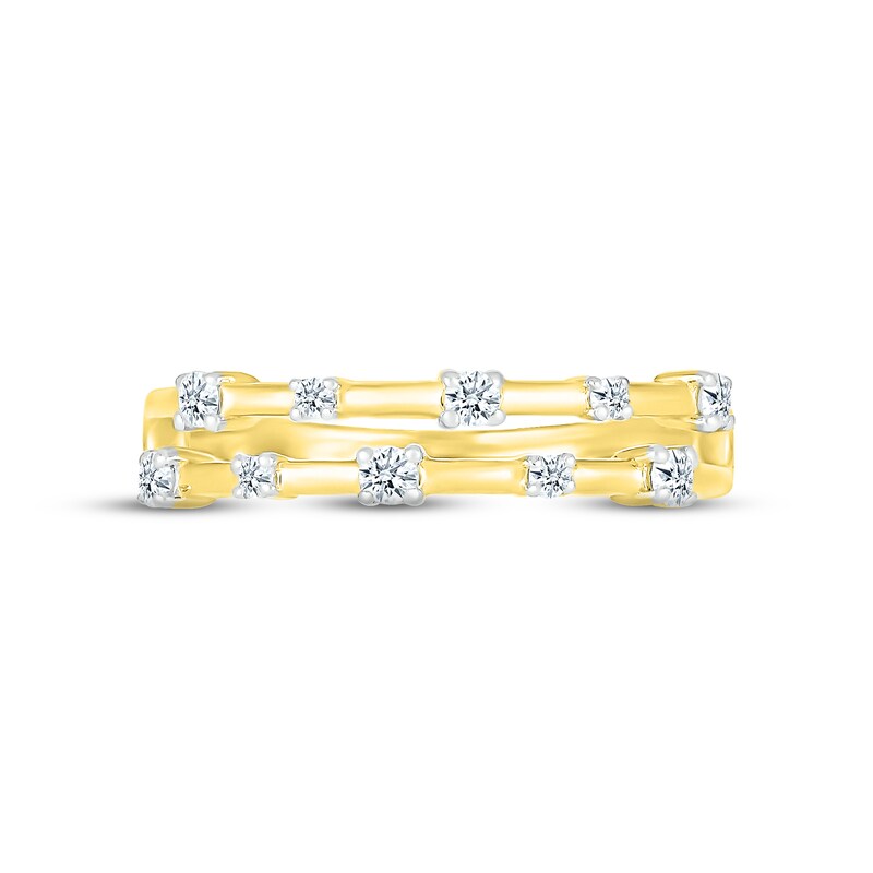 Main Image 2 of Diamond Stack Ring 1/4 ct tw Round-cut 10K Yellow Gold