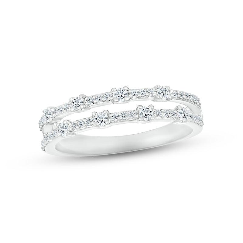 Main Image 1 of Diamond Stack Ring 1/3 ct tw Round-cut 10K White Gold