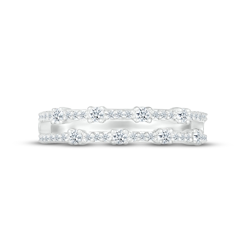 Main Image 2 of Diamond Stack Ring 1/3 ct tw Round-cut 10K White Gold