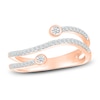 Thumbnail Image 0 of Diamond Three Row Wave Ring 1/4 ct tw Round-cut 10K Rose Gold