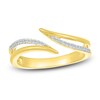Thumbnail Image 1 of Diamond Open Wave Ring 1/15 ct tw Round-cut 10K Yellow Gold