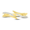 Thumbnail Image 2 of Diamond Open Wave Ring 1/15 ct tw Round-cut 10K Yellow Gold