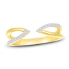 Thumbnail Image 1 of Diamond Open Point Ring 1/10 ct tw Round-cut 10K Yellow Gold