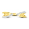 Thumbnail Image 2 of Diamond Open Point Ring 1/10 ct tw Round-cut 10K Yellow Gold