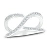Thumbnail Image 1 of Diamond Crossover Ring 1/4 ct tw Round-cut 10K White Gold