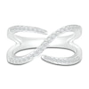Thumbnail Image 2 of Diamond Crossover Ring 1/4 ct tw Round-cut 10K White Gold