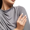 Thumbnail Image 5 of Diamond Chevron Ring 1-1/2 ct tw Pear & Round-cut 14K White Gold