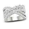 Thumbnail Image 0 of Diamond Crossover Ring 1-1/2 ct tw Round & Marquise-cut 14K White Gold