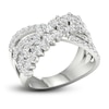 Thumbnail Image 2 of Diamond Crossover Ring 1-1/2 ct tw Round & Marquise-cut 14K White Gold