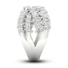 Thumbnail Image 2 of Diamond Crossover Ring 1-1/2 ct tw Round & Marquise-cut 14K White Gold