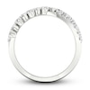 Thumbnail Image 3 of Diamond Crossover Ring 1-1/2 ct tw Round & Marquise-cut 14K White Gold