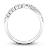 Thumbnail Image 4 of Diamond Crossover Ring 1-1/2 ct tw Round & Marquise-cut 14K White Gold