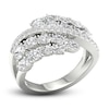 Thumbnail Image 2 of Diamond Bypass Ring 2-1/4 ct tw Oval & Round-cut 14K White Gold