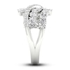 Thumbnail Image 3 of Diamond Bypass Ring 2-1/4 ct tw Oval & Round-cut 14K White Gold