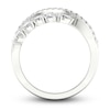 Thumbnail Image 3 of Diamond Bypass Ring 2-1/4 ct tw Oval & Round-cut 14K White Gold