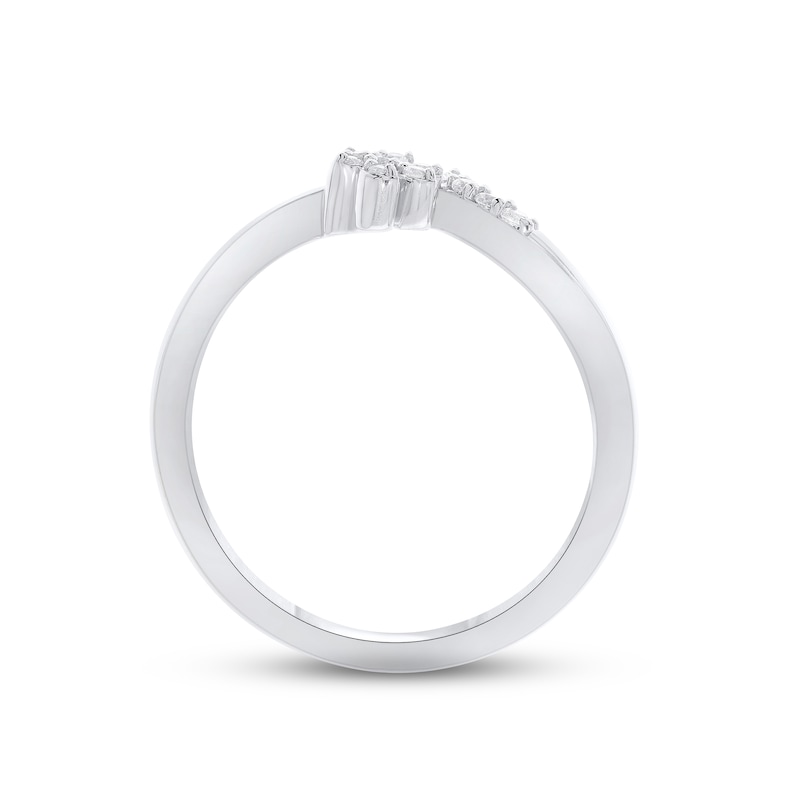 Diamond Paw & Tail Ring 1/10 ct tw Round-cut 10K White Gold