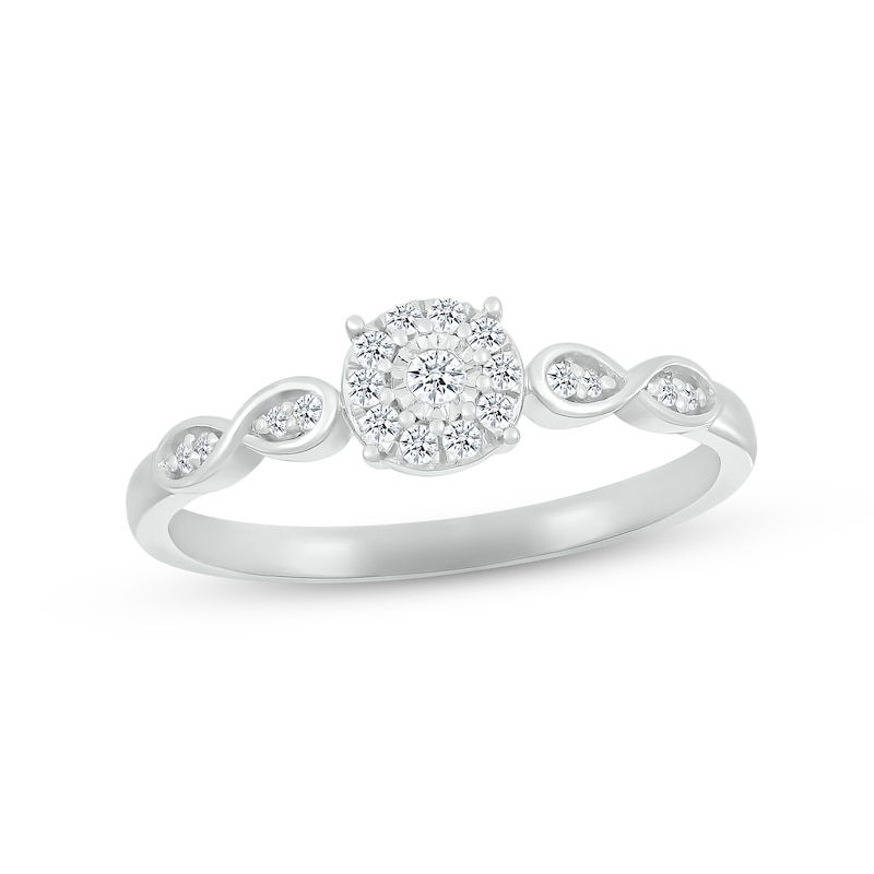 Diamond Promise Ring 1/8 ct tw Round-cut 10K White Gold