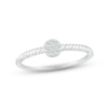 Thumbnail Image 1 of Multi-Diamond Rope Twist Promise Ring 1/15 ct tw 10K White Gold