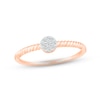 Thumbnail Image 0 of Multi-Diamond Rope Promise Ring 1/15 ct tw Round-cut 10K Rose Gold