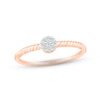 Thumbnail Image 1 of Multi-Diamond Rope Twist Promise Ring 1/15 ct tw 10K Rose Gold
