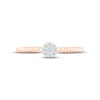 Thumbnail Image 1 of Multi-Diamond Rope Promise Ring 1/15 ct tw Round-cut 10K Rose Gold