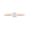 Thumbnail Image 2 of Multi-Diamond Rope Twist Promise Ring 1/15 ct tw 10K Rose Gold