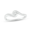 Thumbnail Image 0 of Diamond Bypass Wave Promise Ring 1/20 ct tw Round-cut Sterling Silver