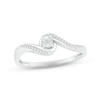 Thumbnail Image 1 of Diamond Bypass Wave Promise Ring 1/20 ct tw Sterling Silver