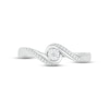 Thumbnail Image 1 of Diamond Bypass Wave Promise Ring 1/20 ct tw Round-cut Sterling Silver