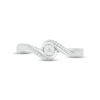 Thumbnail Image 2 of Diamond Bypass Wave Promise Ring 1/20 ct tw Sterling Silver