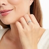 Thumbnail Image 3 of Diamond Bypass Wave Promise Ring 1/20 ct tw Sterling Silver