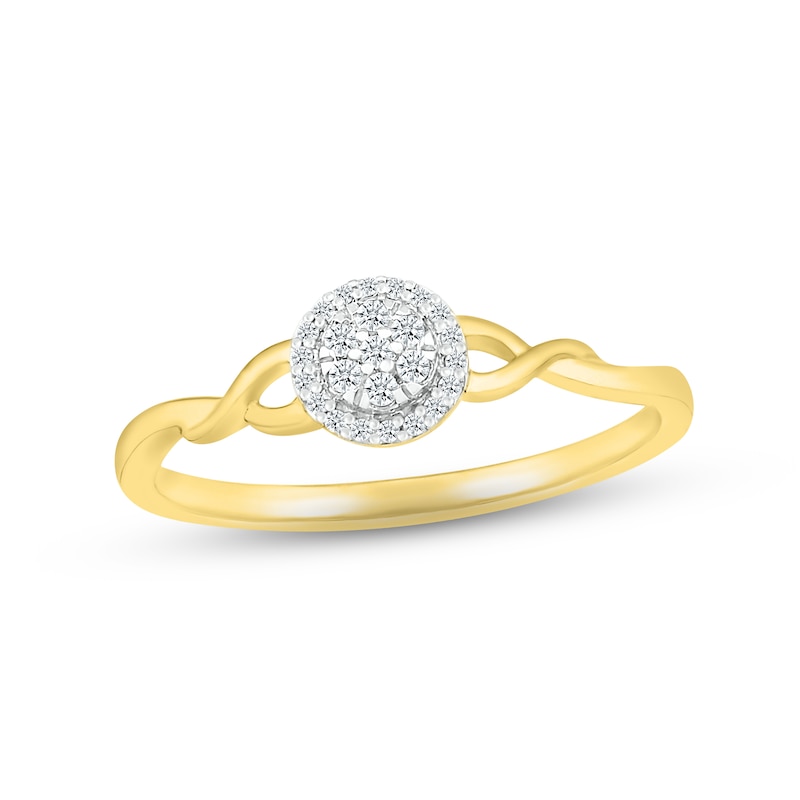 Main Image 1 of Multi-Diamond Promise Ring 1/15 ct tw 10K Yellow Gold