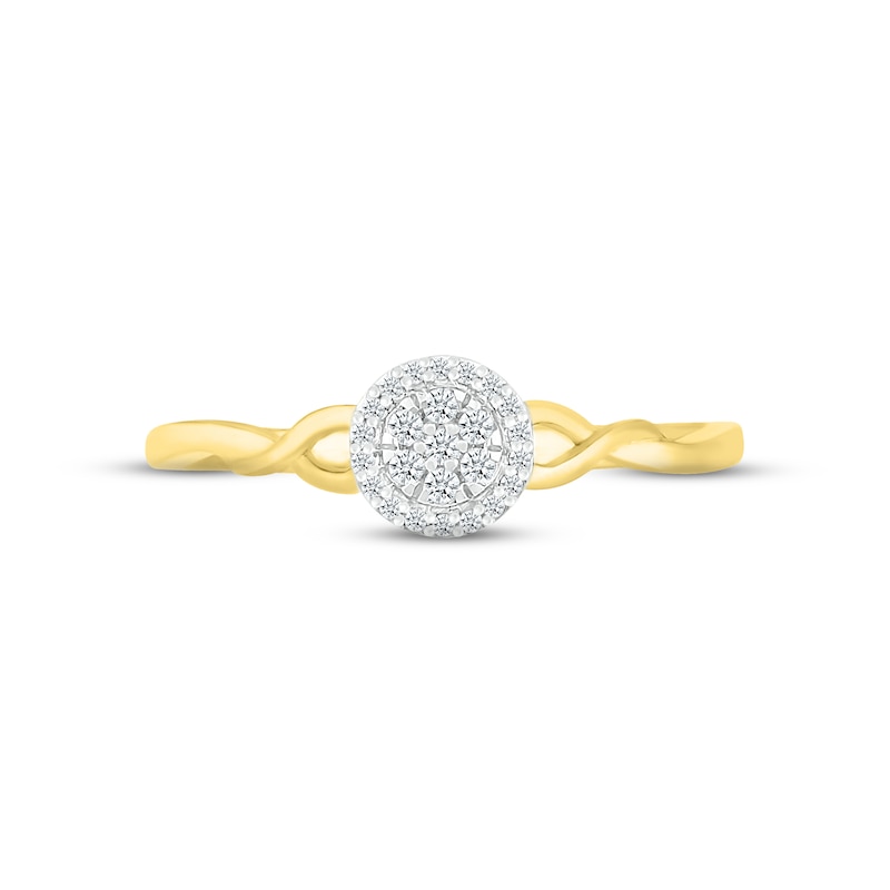 Main Image 2 of Multi-Diamond Promise Ring 1/15 ct tw 10K Yellow Gold