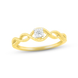 Diamond Twist Promise Ring 1/20 ct tw 10K Yellow Gold