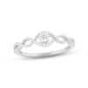 Thumbnail Image 0 of Diamond Twist Promise Ring 1/20 ct tw Round-cut 10K White Gold